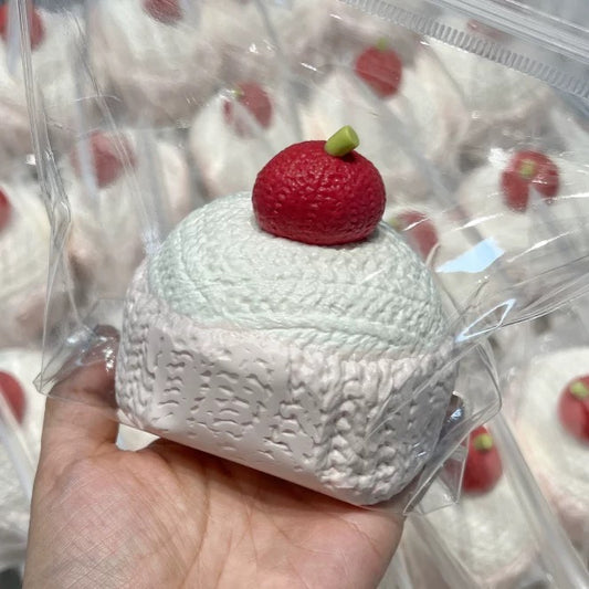 Cherry Knit Cupcake